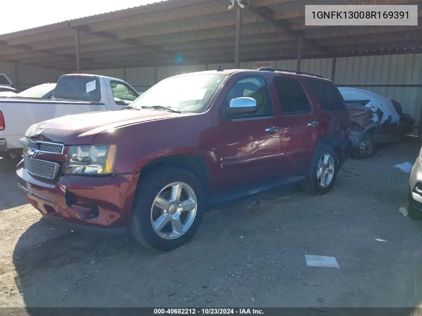 2008 Chevrolet Tahoe Ltz VIN: 1GNFK13008R169391 Lot: 40682212