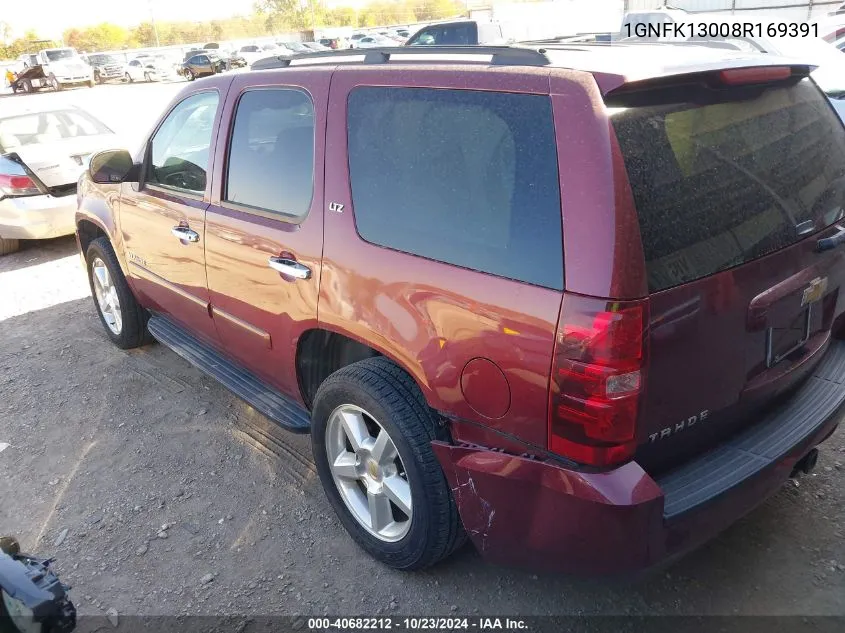 2008 Chevrolet Tahoe Ltz VIN: 1GNFK13008R169391 Lot: 40682212