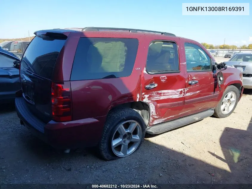 2008 Chevrolet Tahoe Ltz VIN: 1GNFK13008R169391 Lot: 40682212