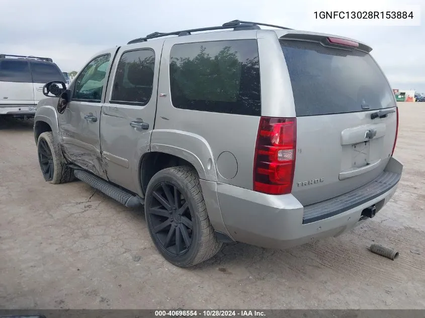 2008 Chevrolet Tahoe Lt VIN: 1GNFC13028R153884 Lot: 40698554