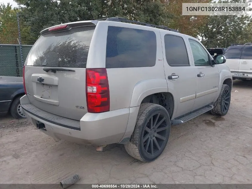 2008 Chevrolet Tahoe Lt VIN: 1GNFC13028R153884 Lot: 40698554