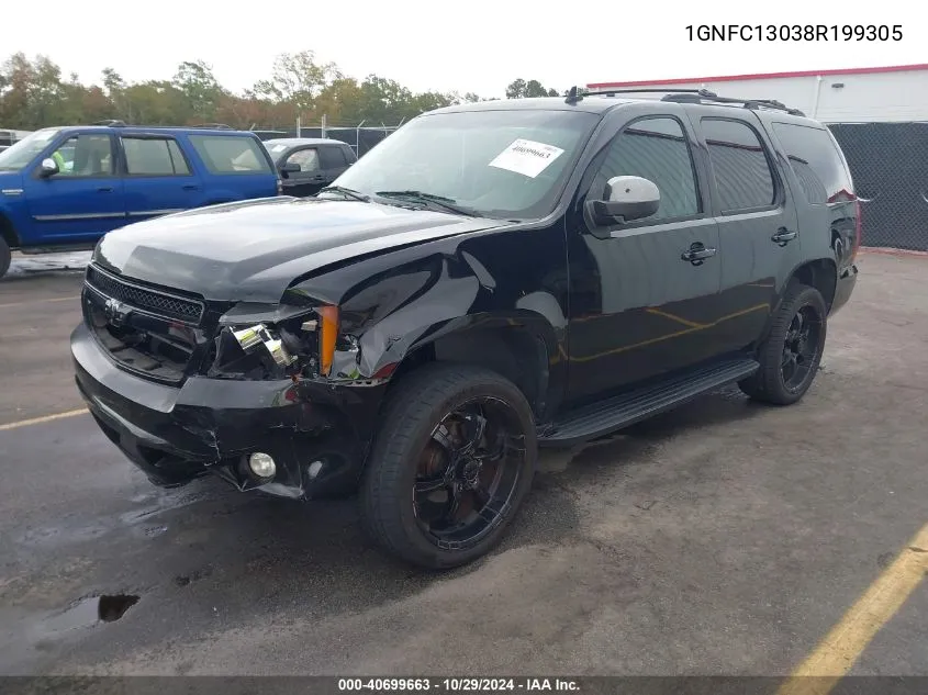 2008 Chevrolet Tahoe Lt VIN: 1GNFC13038R199305 Lot: 40699663