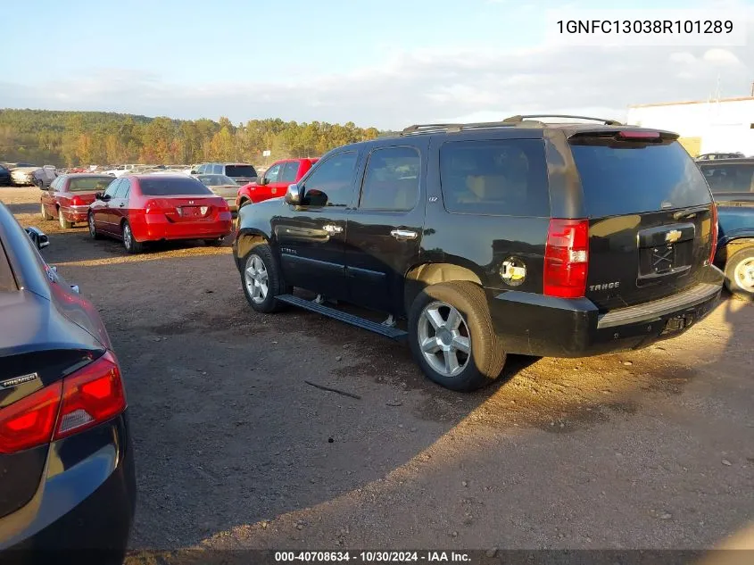 2008 Chevrolet Tahoe Ltz VIN: 1GNFC13038R101289 Lot: 40708634