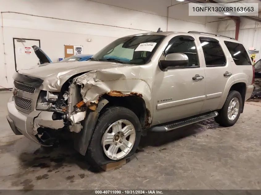 2008 Chevrolet Tahoe Lt VIN: 1GNFK130X8R163663 Lot: 40711090