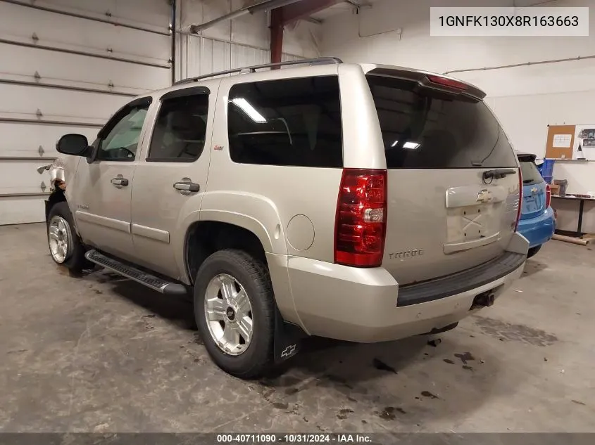 2008 Chevrolet Tahoe Lt VIN: 1GNFK130X8R163663 Lot: 40711090