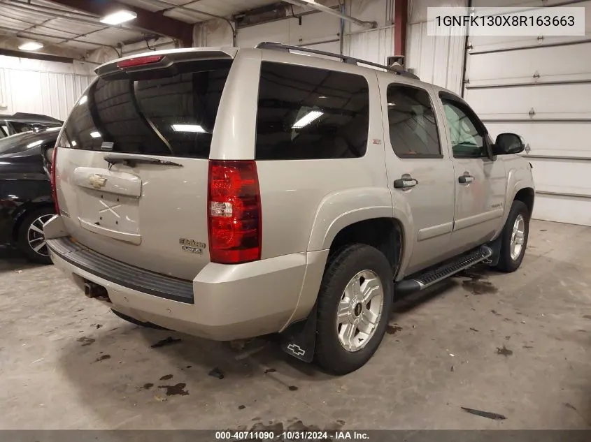 2008 Chevrolet Tahoe Lt VIN: 1GNFK130X8R163663 Lot: 40711090