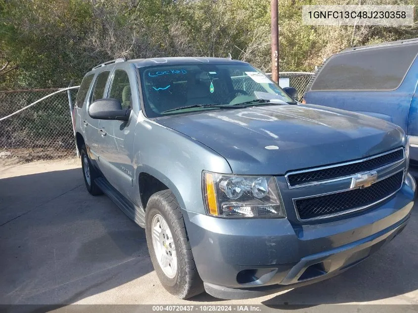 2008 Chevrolet Tahoe Ls VIN: 1GNFC13C48J230358 Lot: 40720437