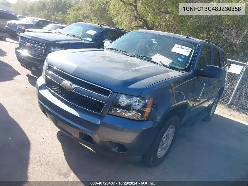 2008 Chevrolet Tahoe Ls VIN: 1GNFC13C48J230358 Lot: 40720437