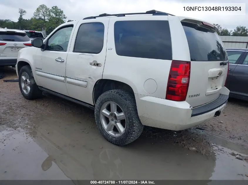 2008 Chevrolet Tahoe Ltz VIN: 1GNFC13048R193304 Lot: 40724788