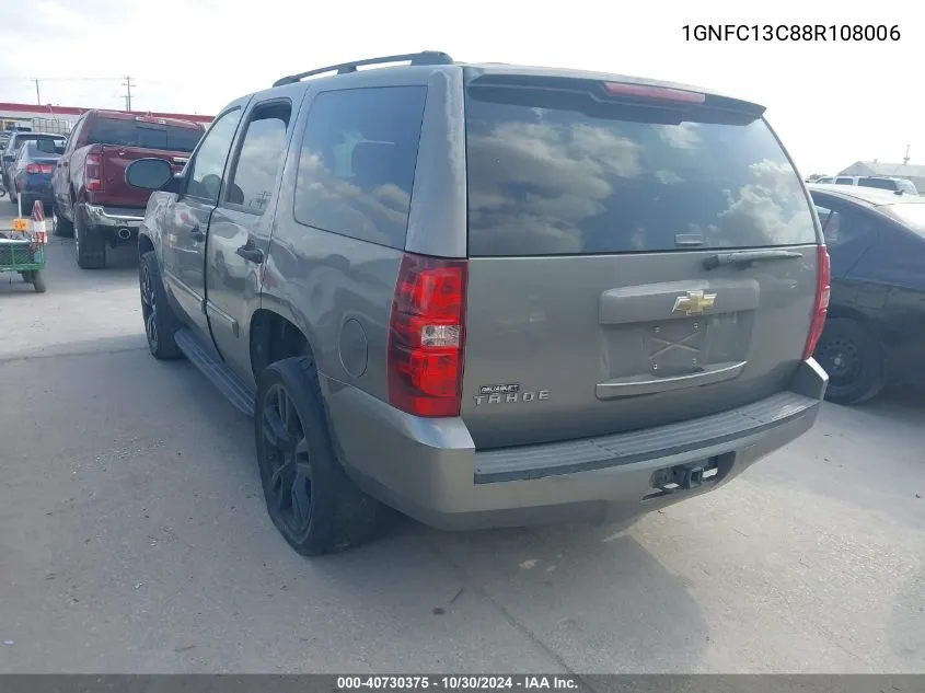 1GNFC13C88R108006 2008 Chevrolet Tahoe Ls