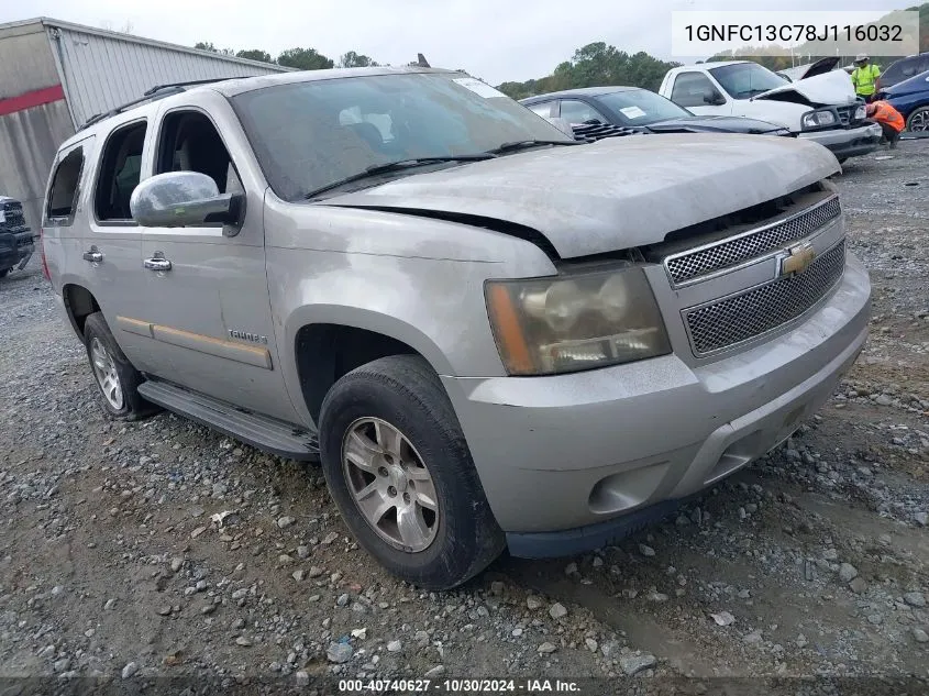 2008 Chevrolet Tahoe Ls VIN: 1GNFC13C78J116032 Lot: 40740627