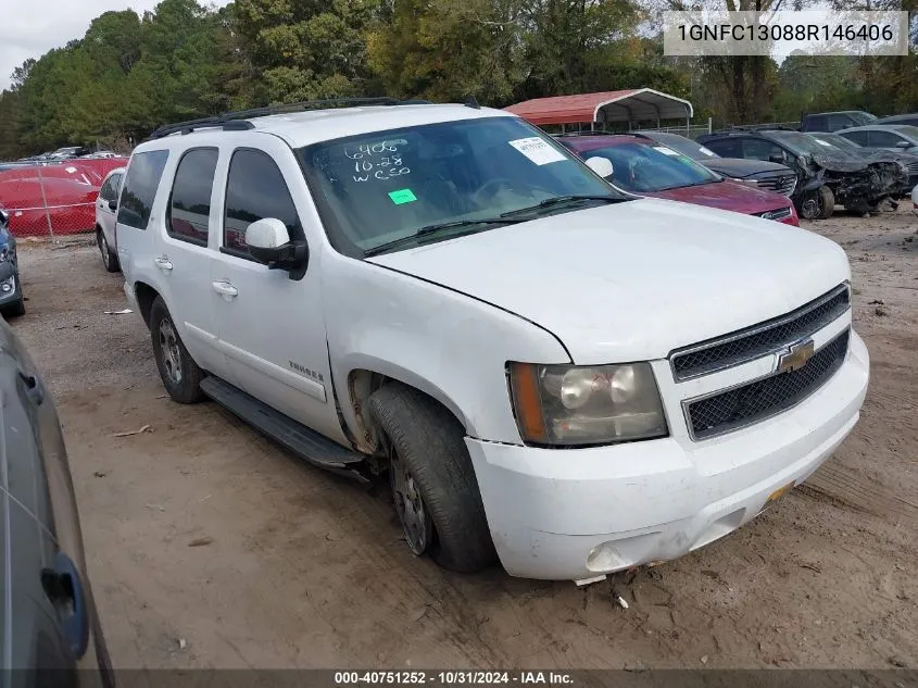 2008 Chevrolet Tahoe Lt VIN: 1GNFC13088R146406 Lot: 40751252