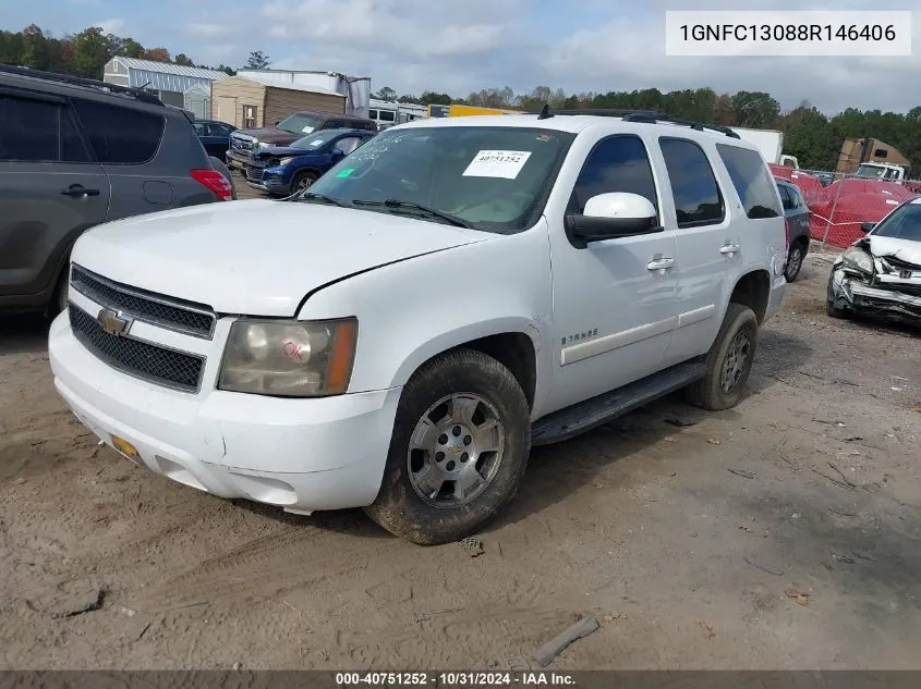 2008 Chevrolet Tahoe Lt VIN: 1GNFC13088R146406 Lot: 40751252