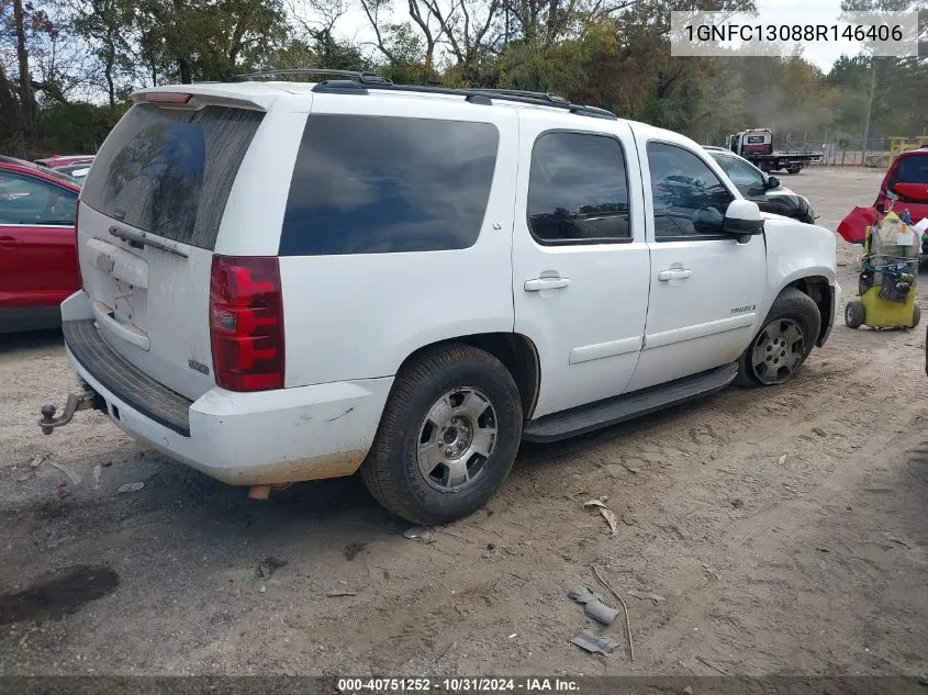 2008 Chevrolet Tahoe Lt VIN: 1GNFC13088R146406 Lot: 40751252