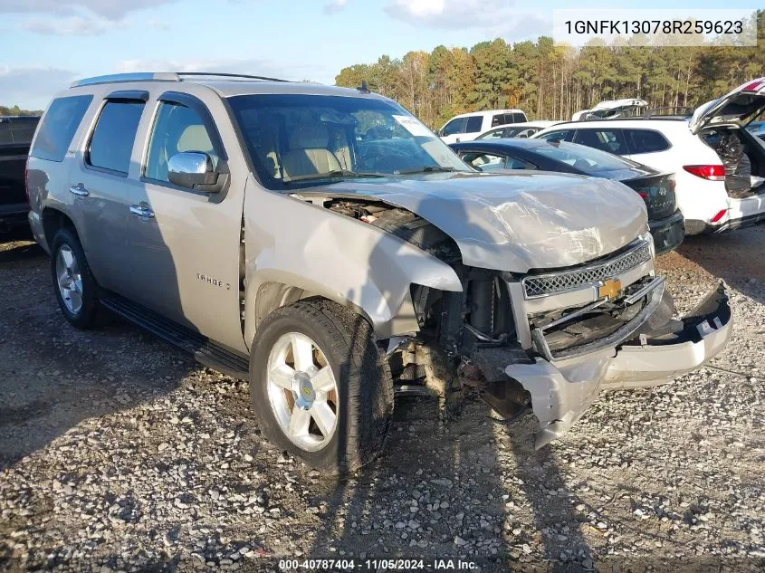 2008 Chevrolet Tahoe Ltz VIN: 1GNFK13078R259623 Lot: 40787404