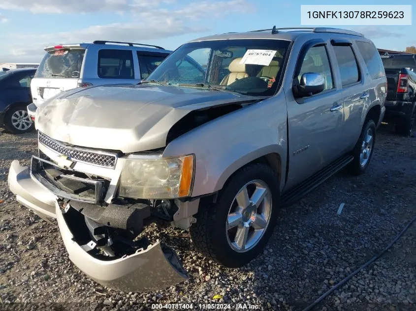 2008 Chevrolet Tahoe Ltz VIN: 1GNFK13078R259623 Lot: 40787404