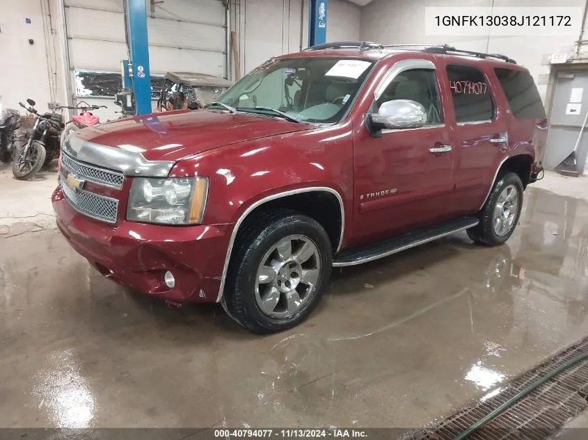 2008 Chevrolet Tahoe Lt VIN: 1GNFK13038J121172 Lot: 40794077