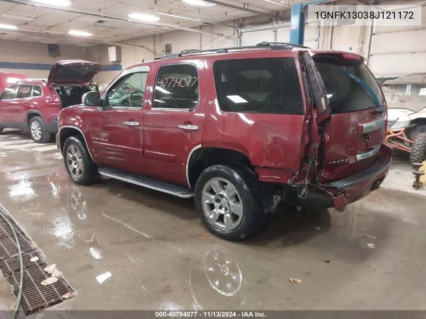 2008 Chevrolet Tahoe Lt VIN: 1GNFK13038J121172 Lot: 40794077