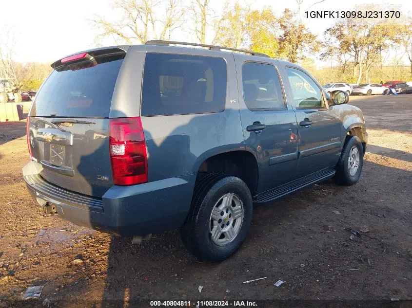 2008 Chevrolet Tahoe Ls VIN: 1GNFK13098J231370 Lot: 40804811