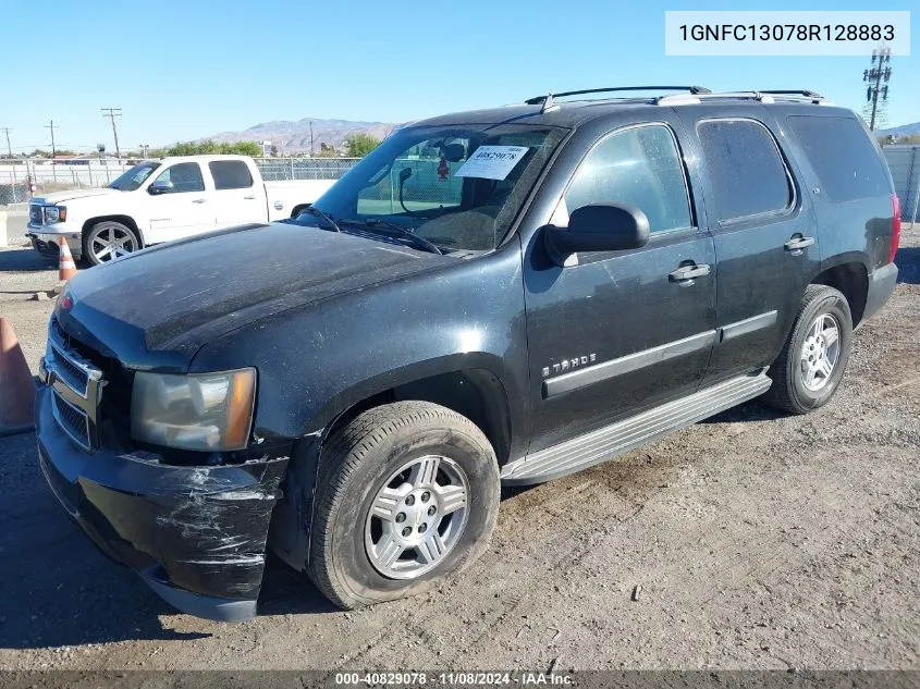 2008 Chevrolet Tahoe Ls VIN: 1GNFC13078R128883 Lot: 40829078