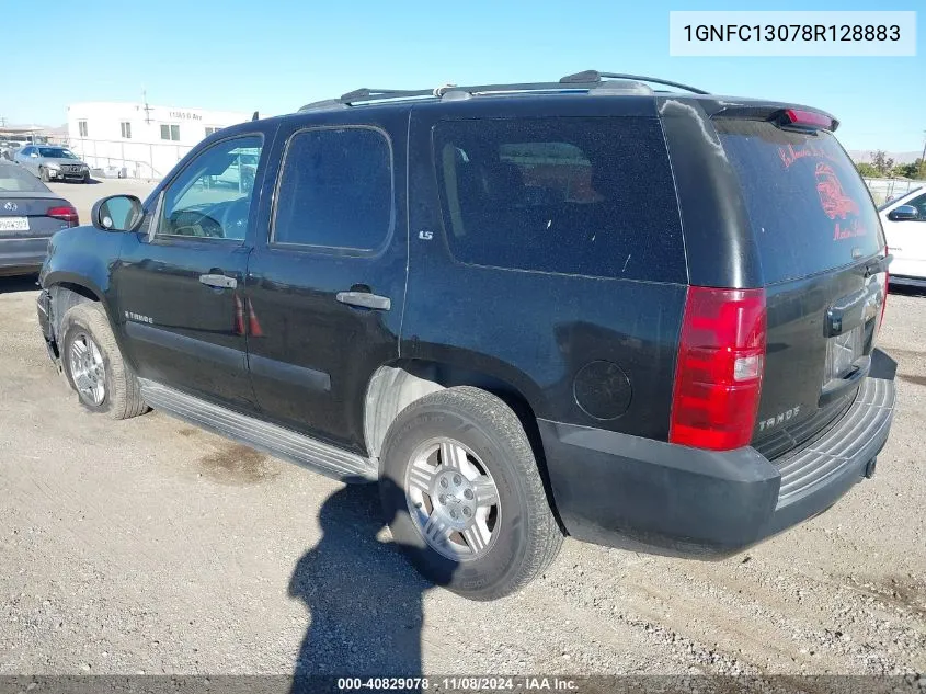 2008 Chevrolet Tahoe Ls VIN: 1GNFC13078R128883 Lot: 40829078