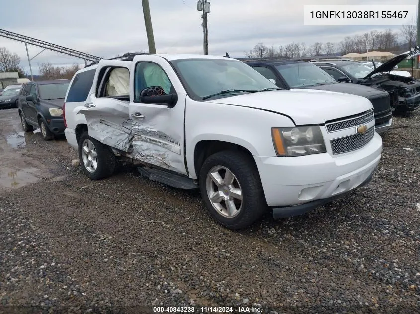 2008 Chevrolet Tahoe Ltz VIN: 1GNFK13038R155467 Lot: 40843238