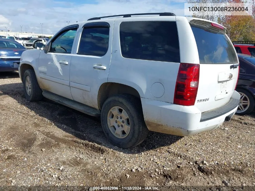 2008 Chevrolet Tahoe Lt VIN: 1GNFC13008R236004 Lot: 40852996