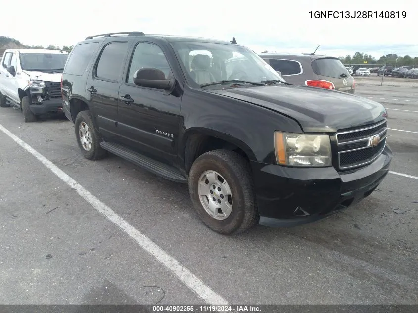 2008 Chevrolet Tahoe Lt VIN: 1GNFC13J28R140819 Lot: 40902255