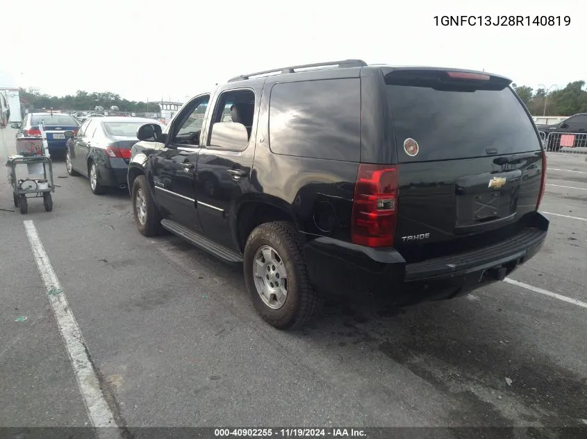 2008 Chevrolet Tahoe Lt VIN: 1GNFC13J28R140819 Lot: 40902255