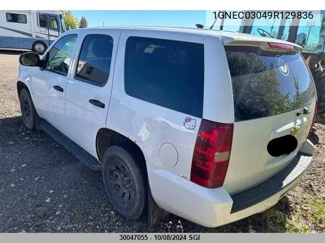 2009 Chevrolet Tahoe Police VIN: 1GNEC03049R129836 Lot: 30047055