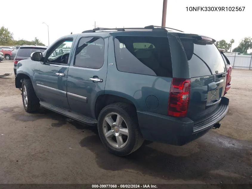 2009 Chevrolet Tahoe Ltz VIN: 1GNFK330X9R102567 Lot: 39977068