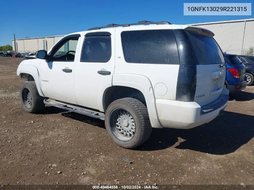 2009 Chevrolet Tahoe Commercial Fleet VIN: 1GNFK13029R221315 Lot: 40454556