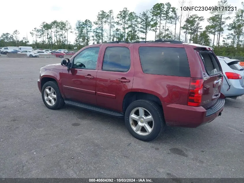 2009 Chevrolet Tahoe Lt1 VIN: 1GNFC23049R171231 Lot: 40504392