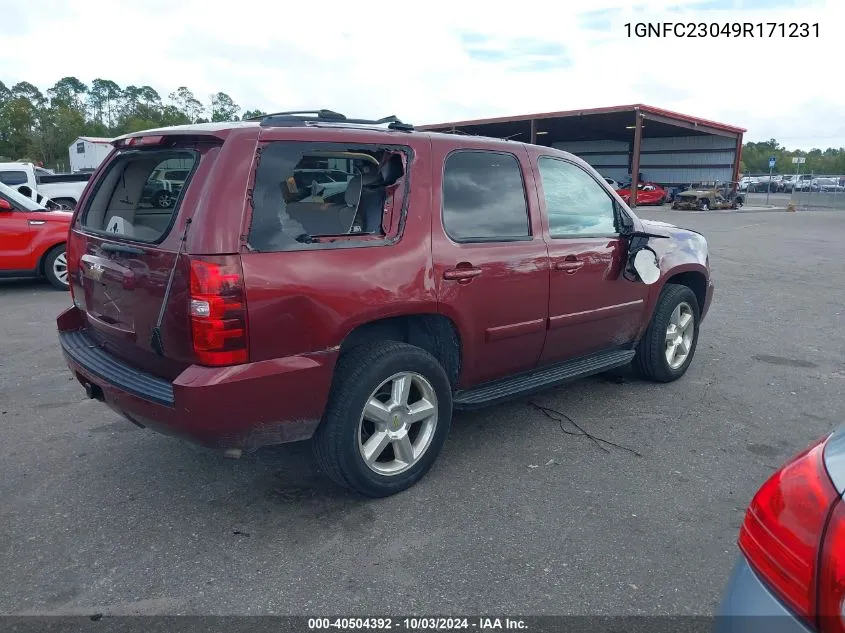 2009 Chevrolet Tahoe Lt1 VIN: 1GNFC23049R171231 Lot: 40504392