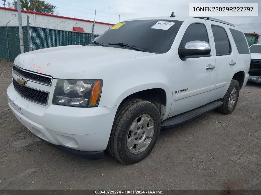 2009 Chevrolet Tahoe Lt1 VIN: 1GNFK23029R227797 Lot: 40729274