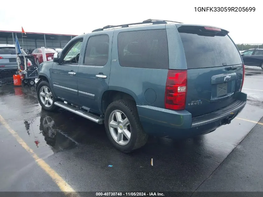 2009 Chevrolet Tahoe Ltz VIN: 1GNFK33059R205699 Lot: 40730748