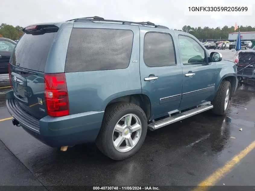 2009 Chevrolet Tahoe Ltz VIN: 1GNFK33059R205699 Lot: 40730748