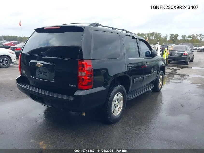 2009 Chevrolet Tahoe Lt2 VIN: 1GNFK230X9R243407 Lot: 40745887