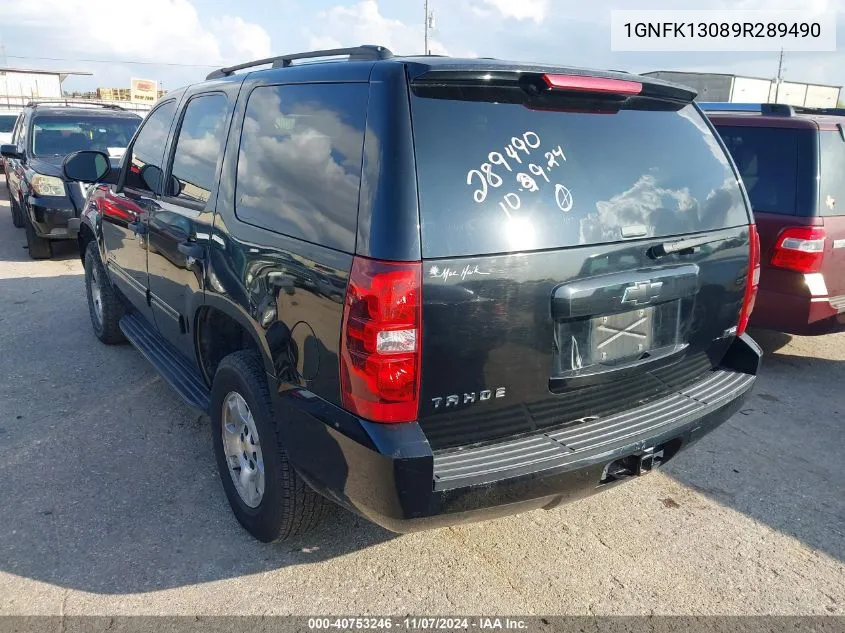 2009 Chevrolet Tahoe Ls VIN: 1GNFK13089R289490 Lot: 40753246