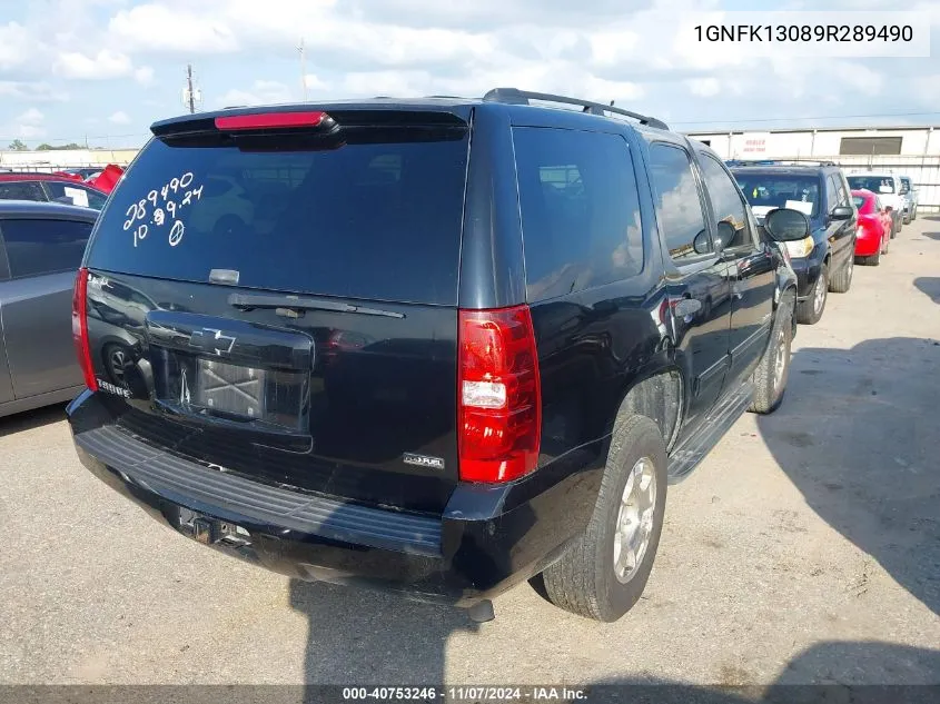 2009 Chevrolet Tahoe Ls VIN: 1GNFK13089R289490 Lot: 40753246