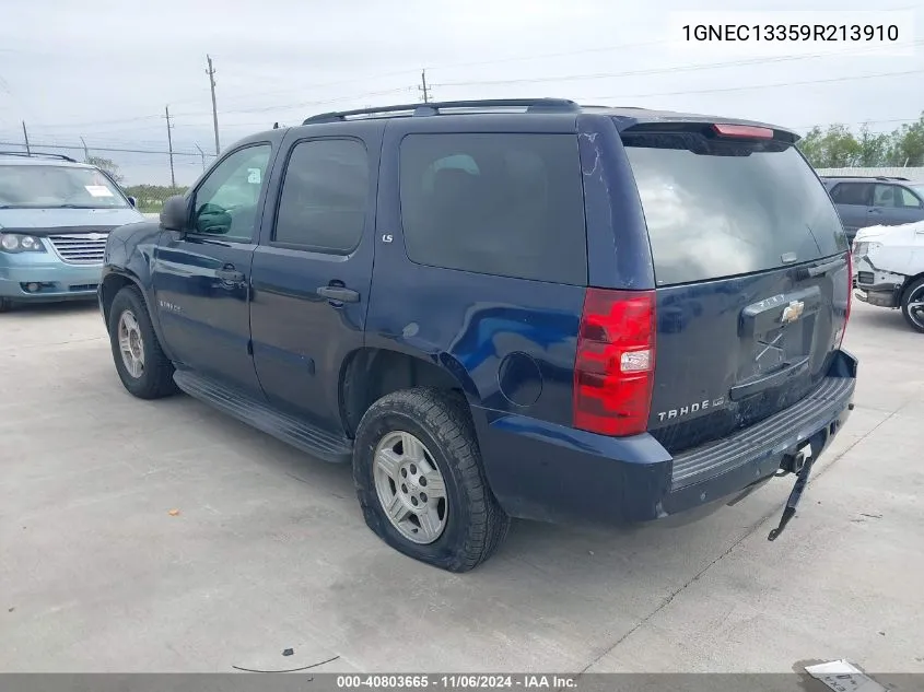 2009 Chevrolet Tahoe Ls VIN: 1GNEC13359R213910 Lot: 40803665