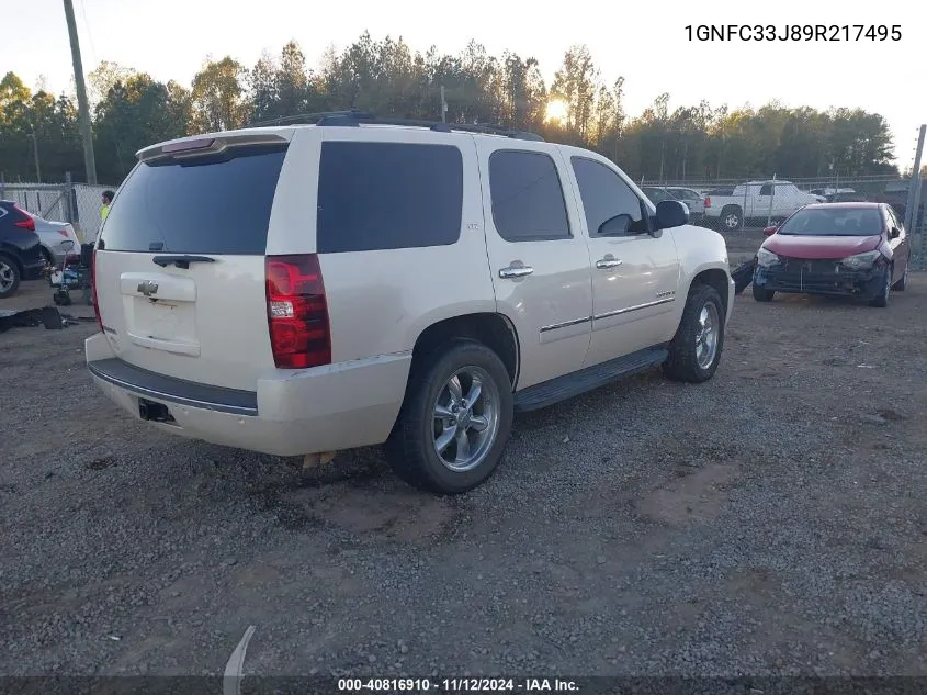 2009 Chevrolet Tahoe Ltz VIN: 1GNFC33J89R217495 Lot: 40816910