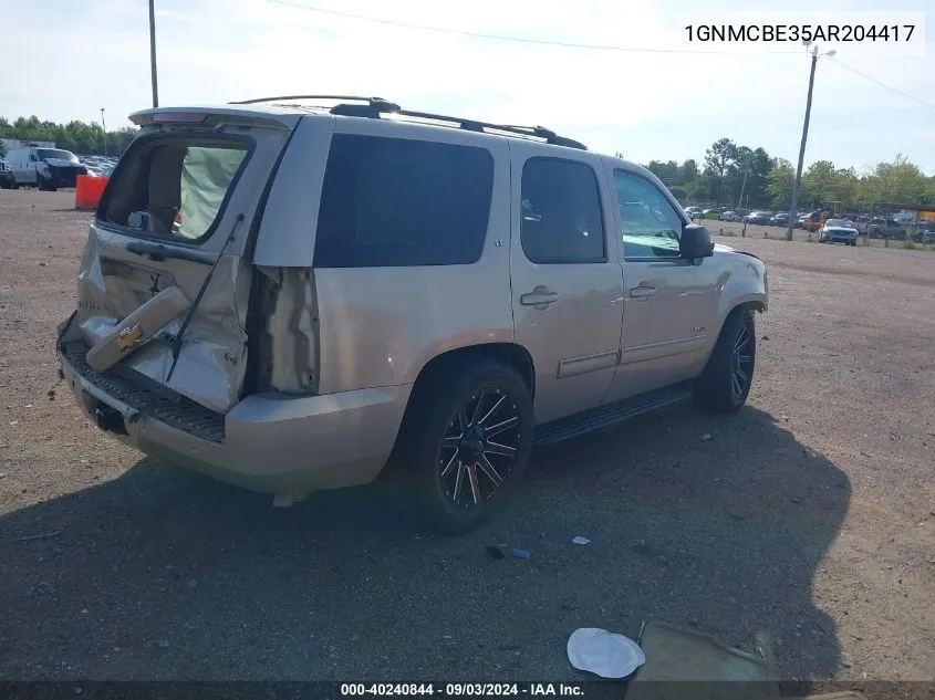 1GNMCBE35AR204417 2010 Chevrolet Tahoe Lt