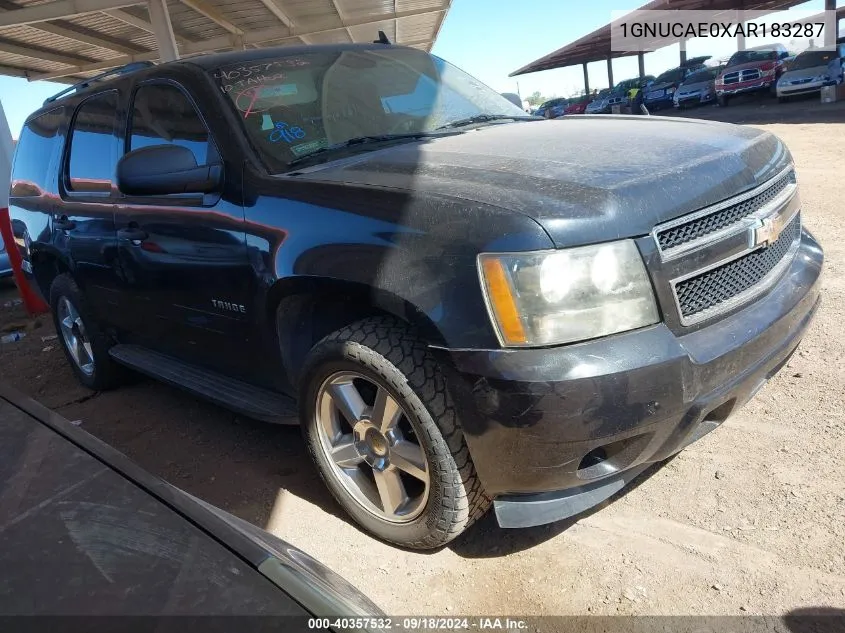 2010 Chevrolet Tahoe Ls VIN: 1GNUCAE0XAR183287 Lot: 40357532