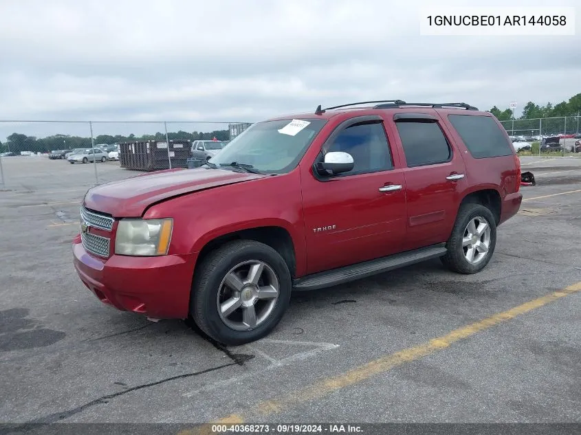 2010 Chevrolet Tahoe Lt VIN: 1GNUCBE01AR144058 Lot: 40368273