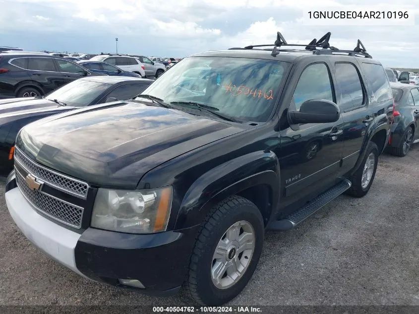 2010 Chevrolet Tahoe C1500 Lt VIN: 1GNUCBE04AR210196 Lot: 40504762