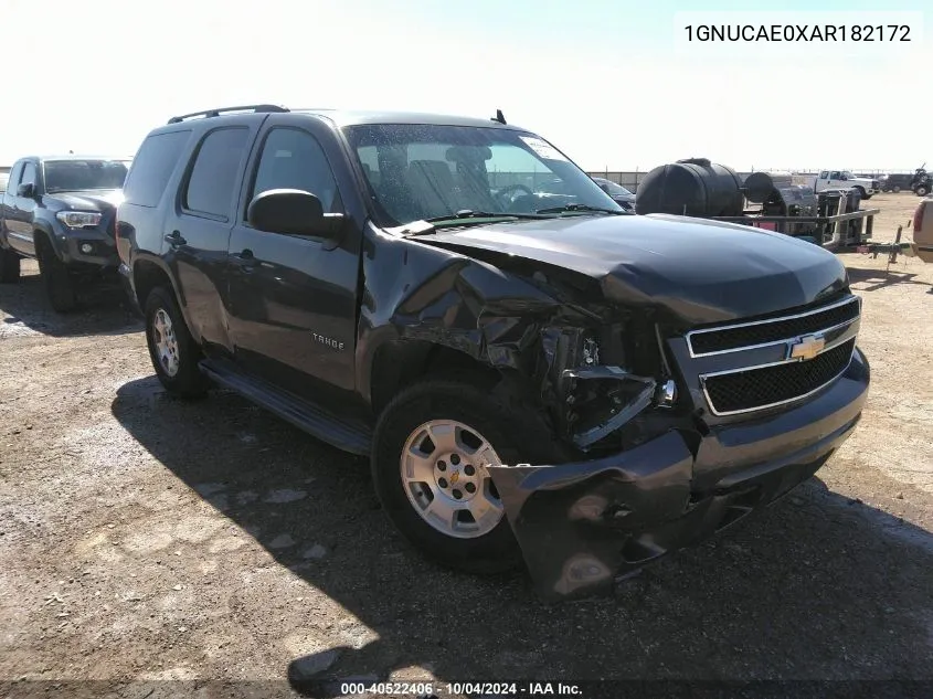 1GNUCAE0XAR182172 2010 Chevrolet Tahoe Ls