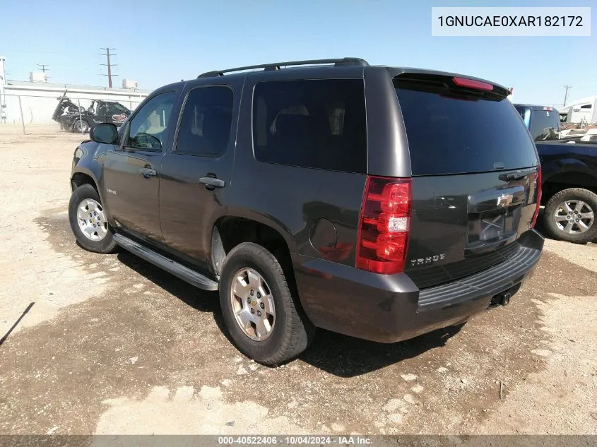 1GNUCAE0XAR182172 2010 Chevrolet Tahoe Ls