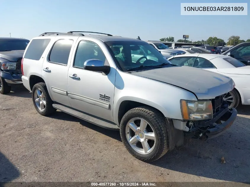 2010 Chevrolet Tahoe Lt VIN: 1GNUCBE03AR281809 Lot: 40577260