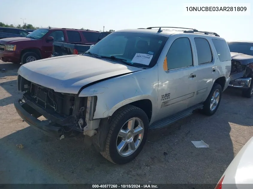 2010 Chevrolet Tahoe Lt VIN: 1GNUCBE03AR281809 Lot: 40577260